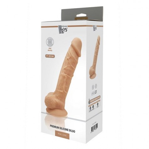 Телесный реалистичный фаллоимитатор DILDO 9INCH FLESH - 22,9 см.